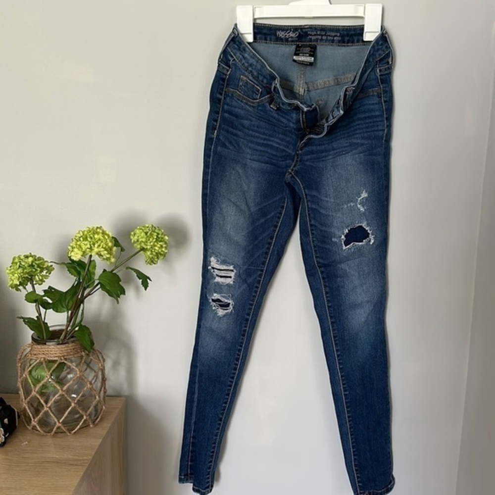 Mossimo Target hi-rise jeggings stretch 00 denim pants jeans dark wash
